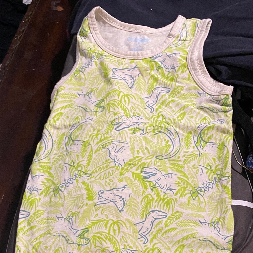 Cat & Jack Green Dinosaur Tank Top